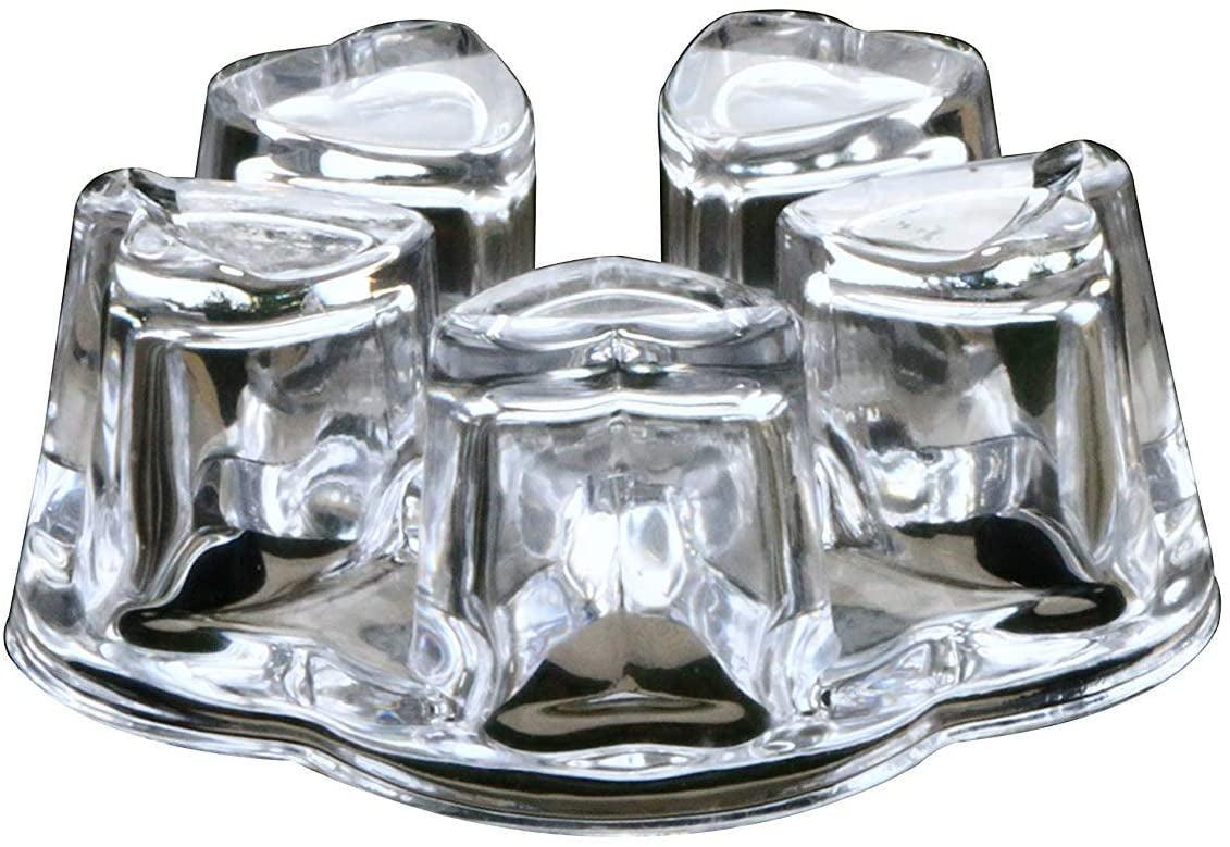 Heart-Shaped Clear Glass Teapot Warmer with Heating Base