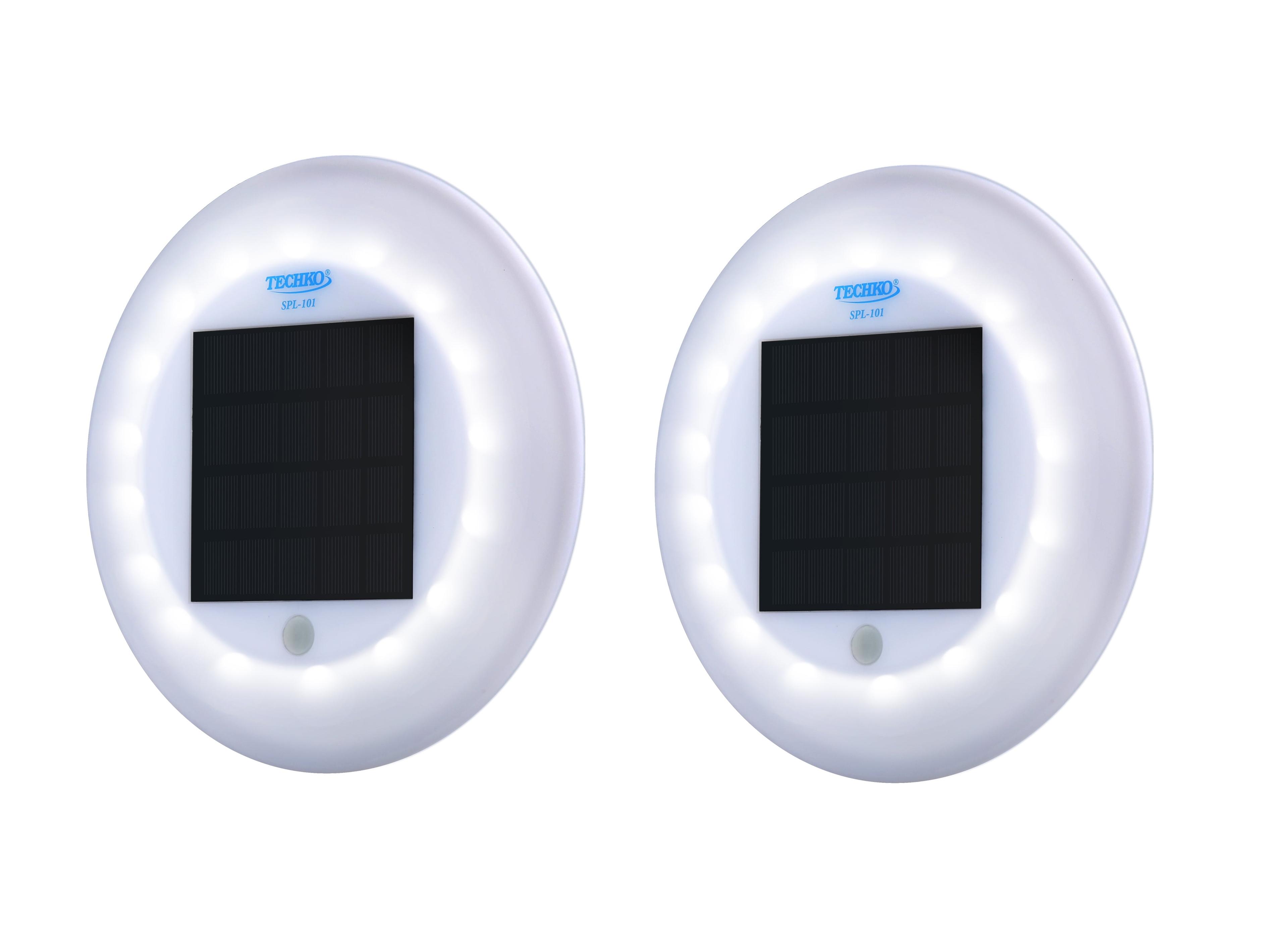 Solar Powered Integrated LED Outdoor Floating Pool Light (Set of 2)