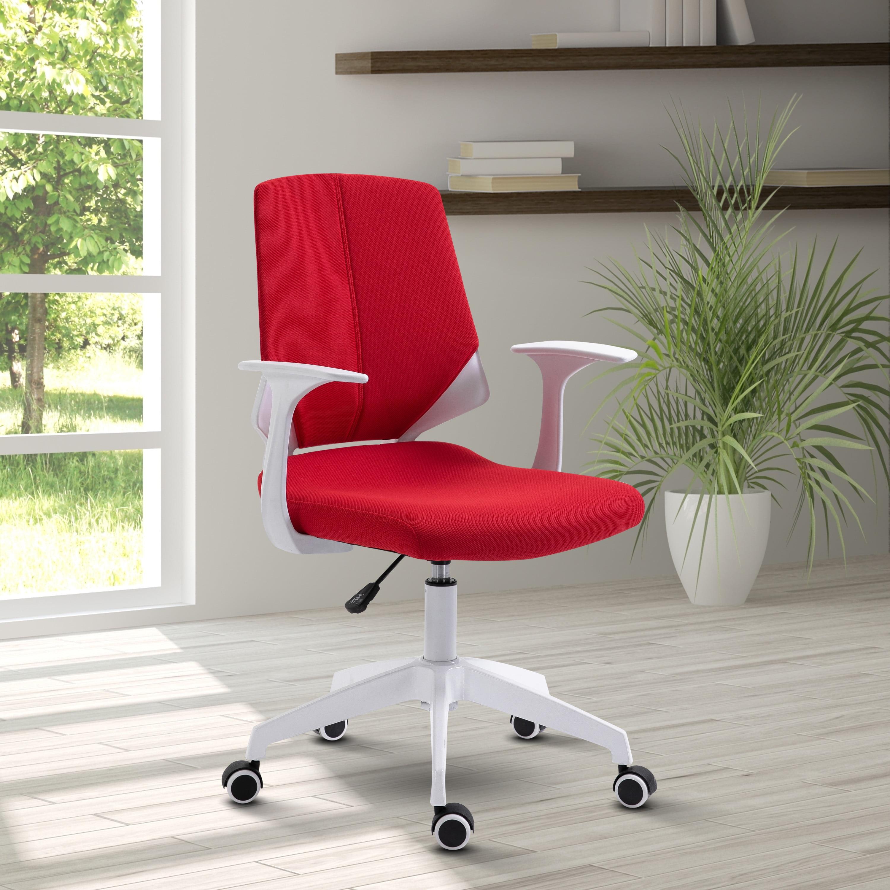 Racing Executive Red Leather Swivel Office Chair with Adjustable Height