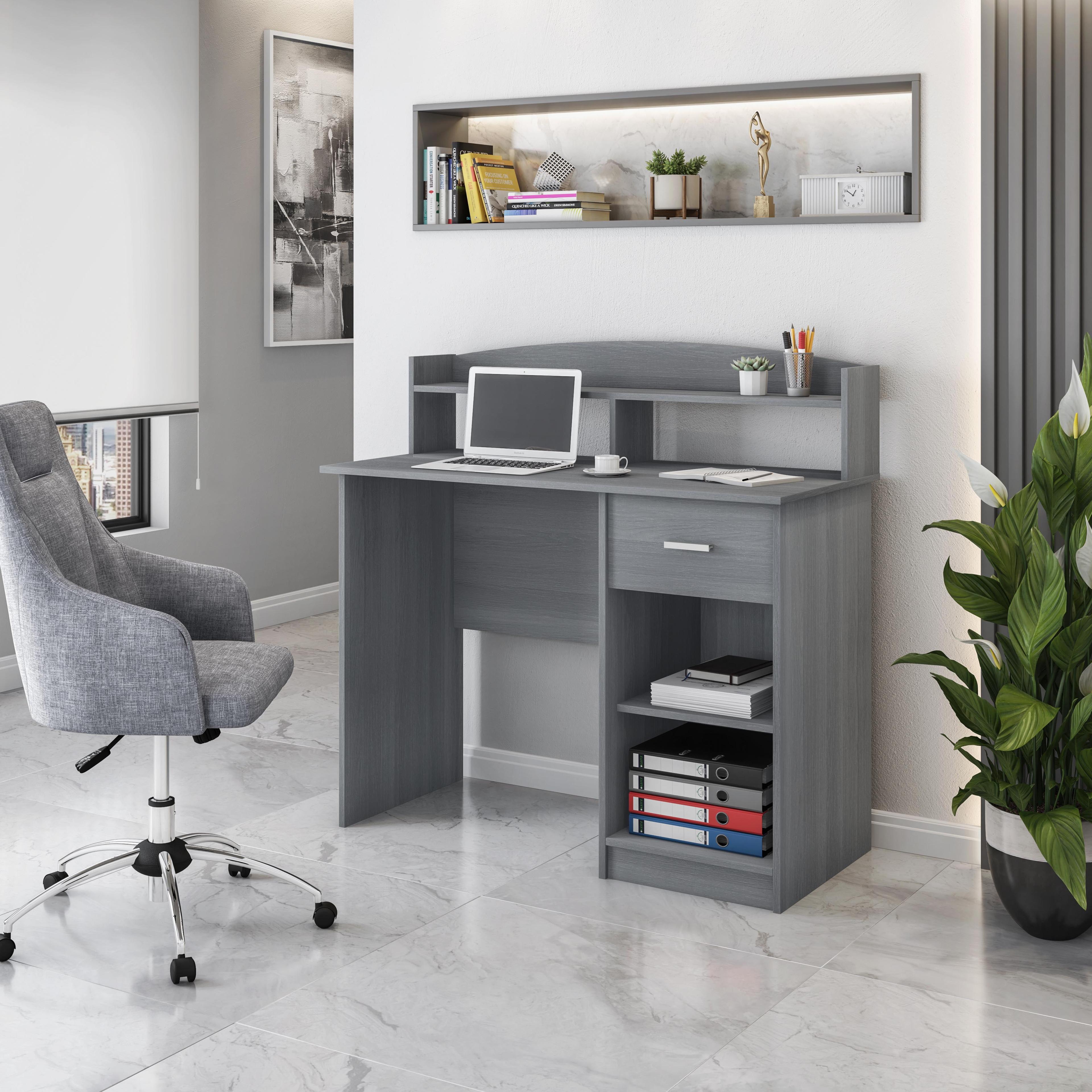 Modern Office Desk with Hutch - Techni Mobili