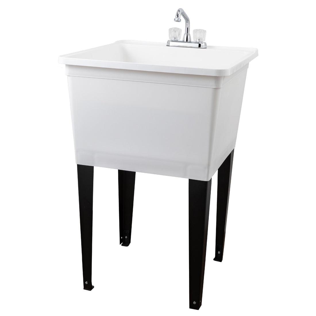 23" L x 25" W Free Standing Laundry Sink with Faucet