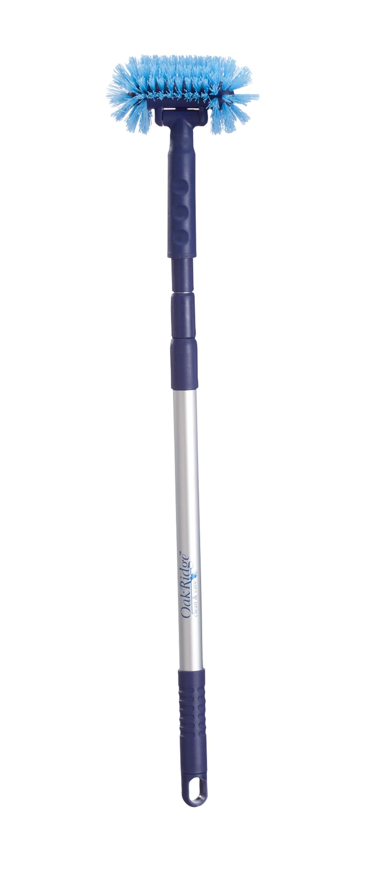 Adjustable Blue and Silver Telescopic Tub and Tile Scrubber