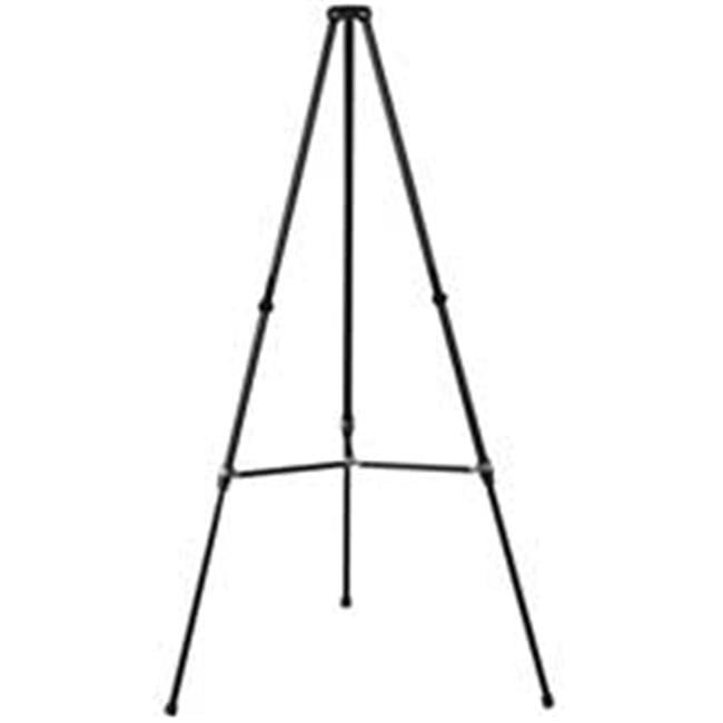 Black Adjustable Aluminum and Steel Telescoping Easel Stand