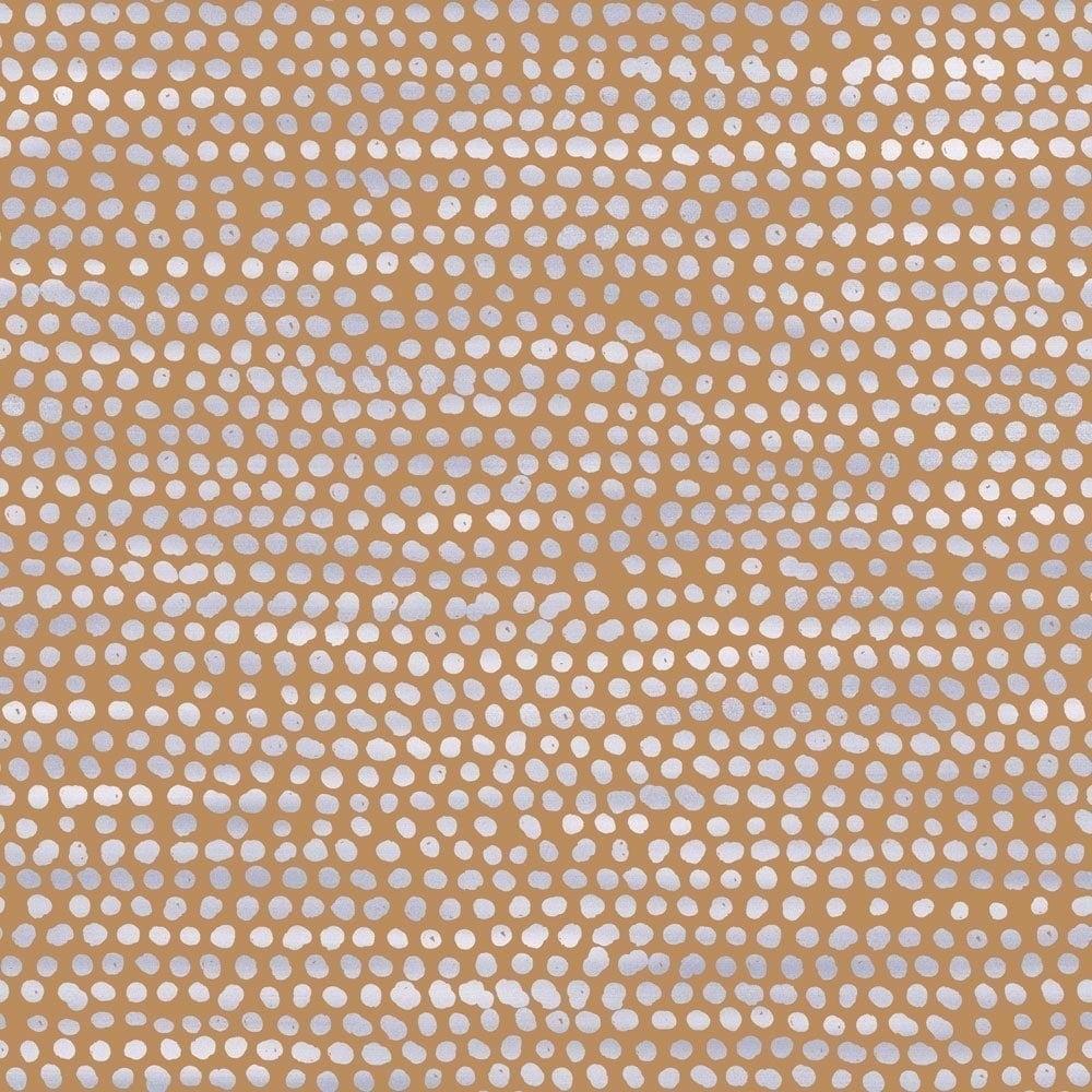 Tempaper & Co. Moire Dots Removable Peel and Stick Wallpaper, Toasted Turmeric Dots, 28 sq. ft.: Vinyl, Self-Adhesive, Modern Decor
