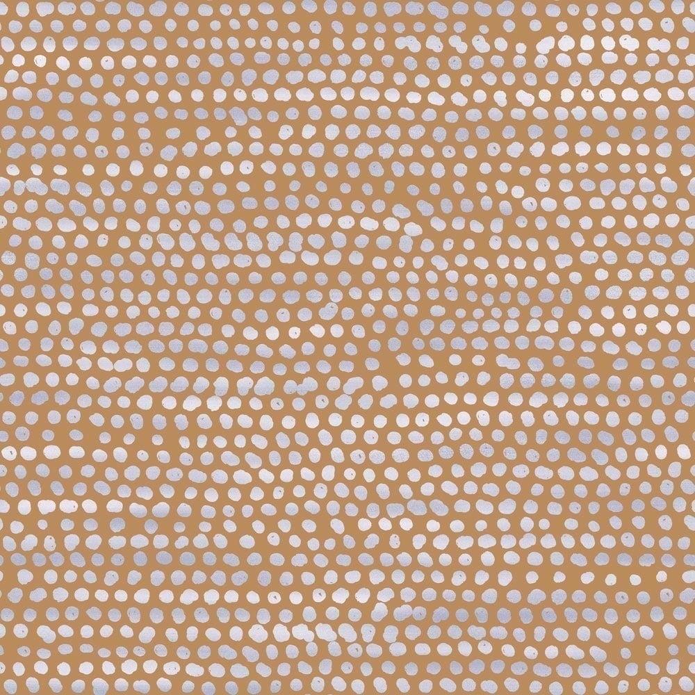 Tempaper & Co. Moire Dots Removable Peel and Stick Wallpaper, Toasted Turmeric Dots, 28 sq ft: Vinyl, Self-Adhesive, Modern Decor