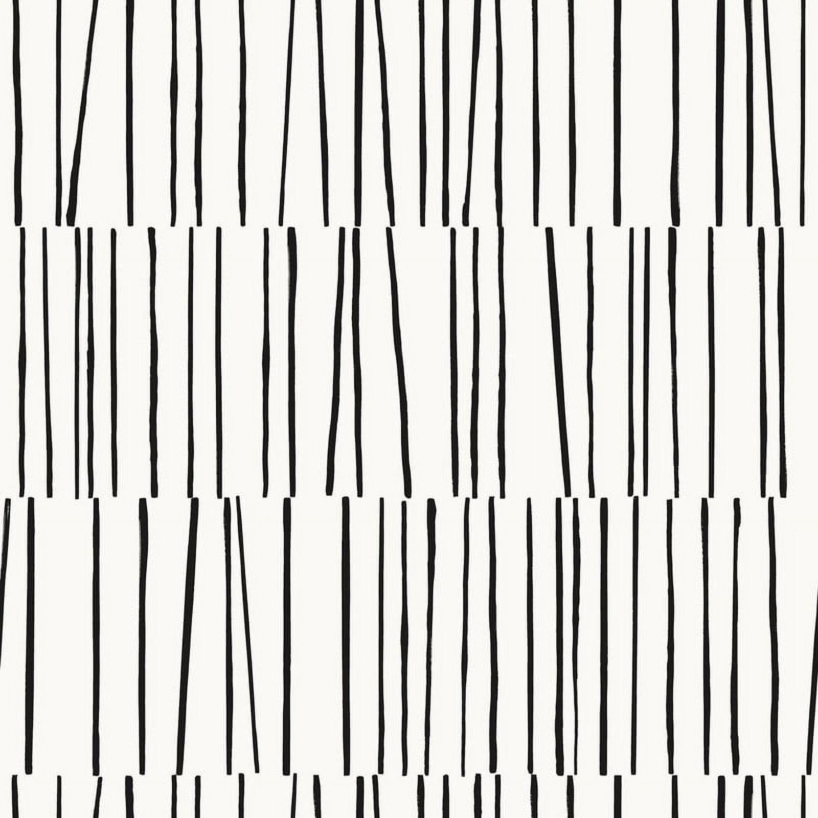 Modern Black and White Abstract Peel and Stick Wallpaper