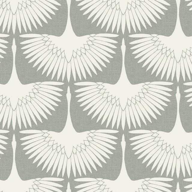 Tempaper x Genevieve Gorder Feather Flock Chalk Peel and Stick Wallpaper, 20.5" x 16.5'