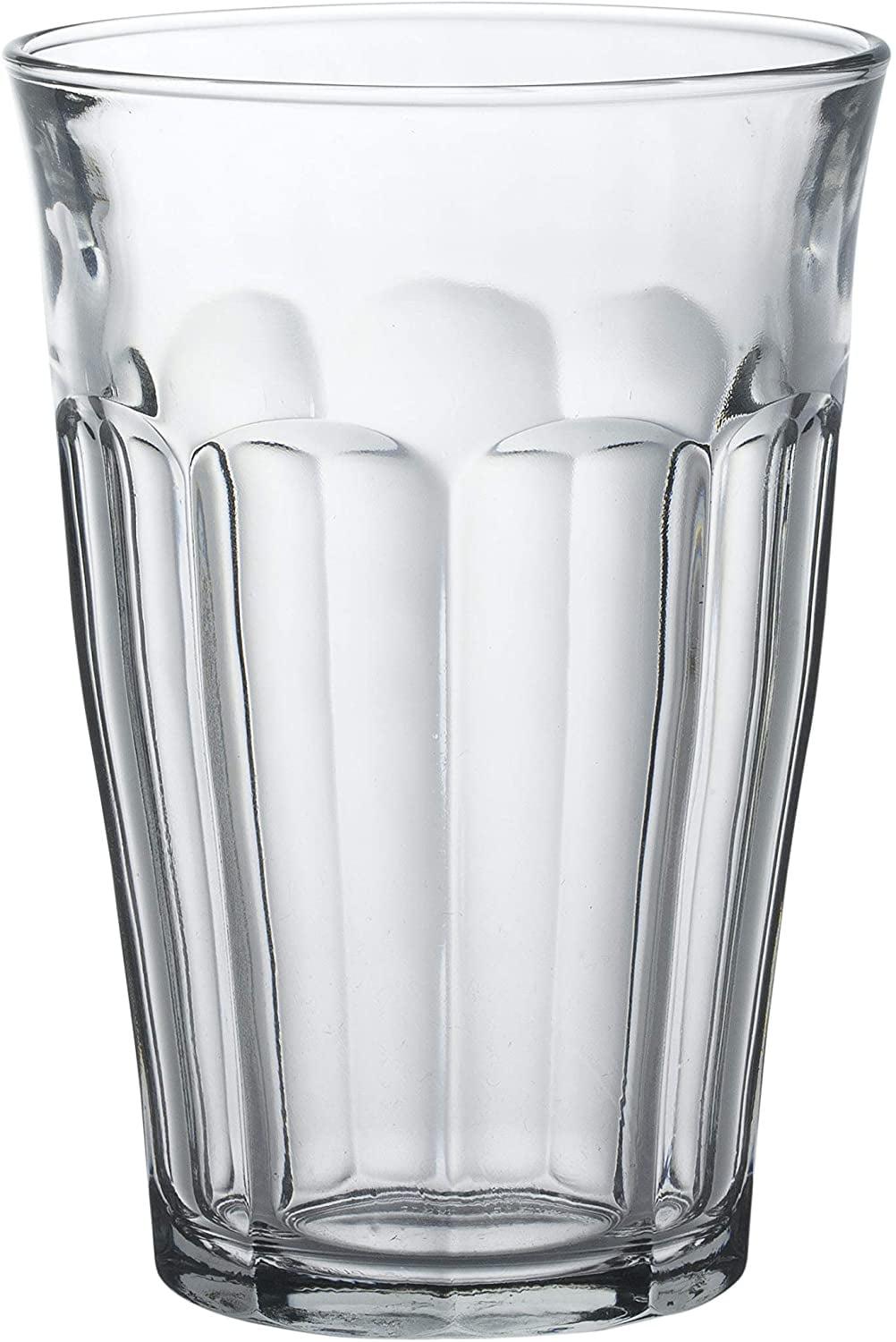 Clear Tempered Glass 12 oz Round Tumbler Set