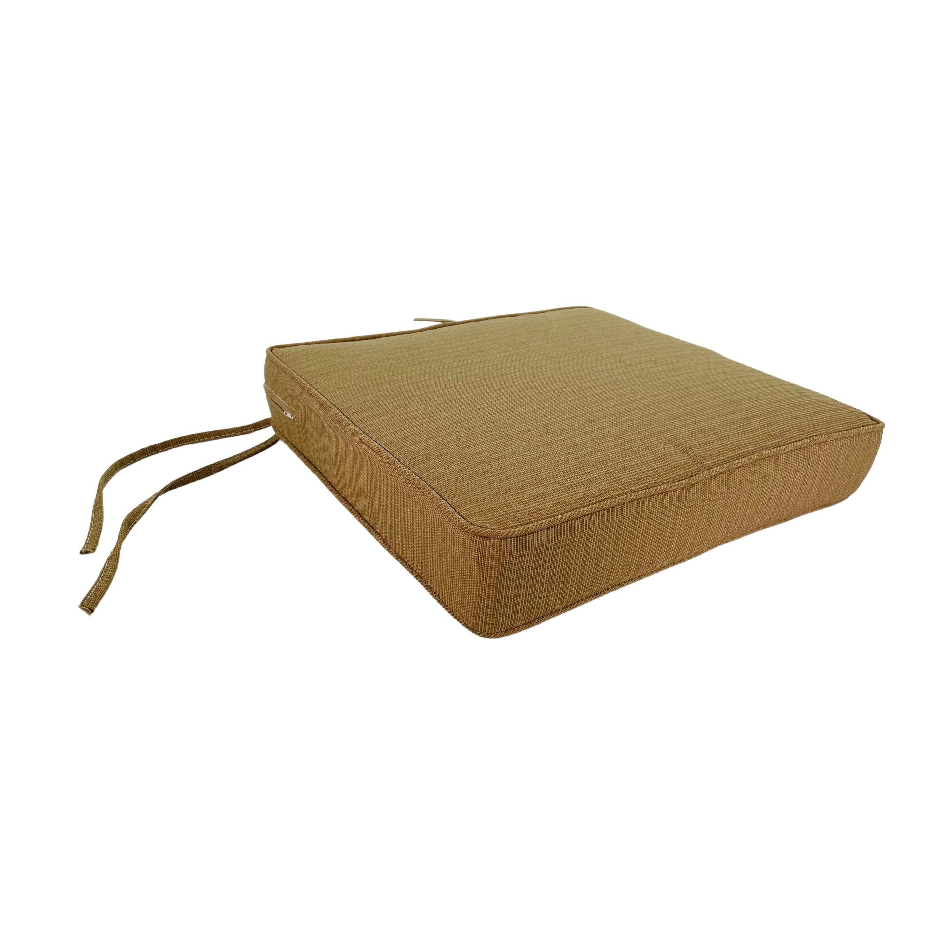 Outdoor Dining Seat Cushion Square Set of 2 Taupe