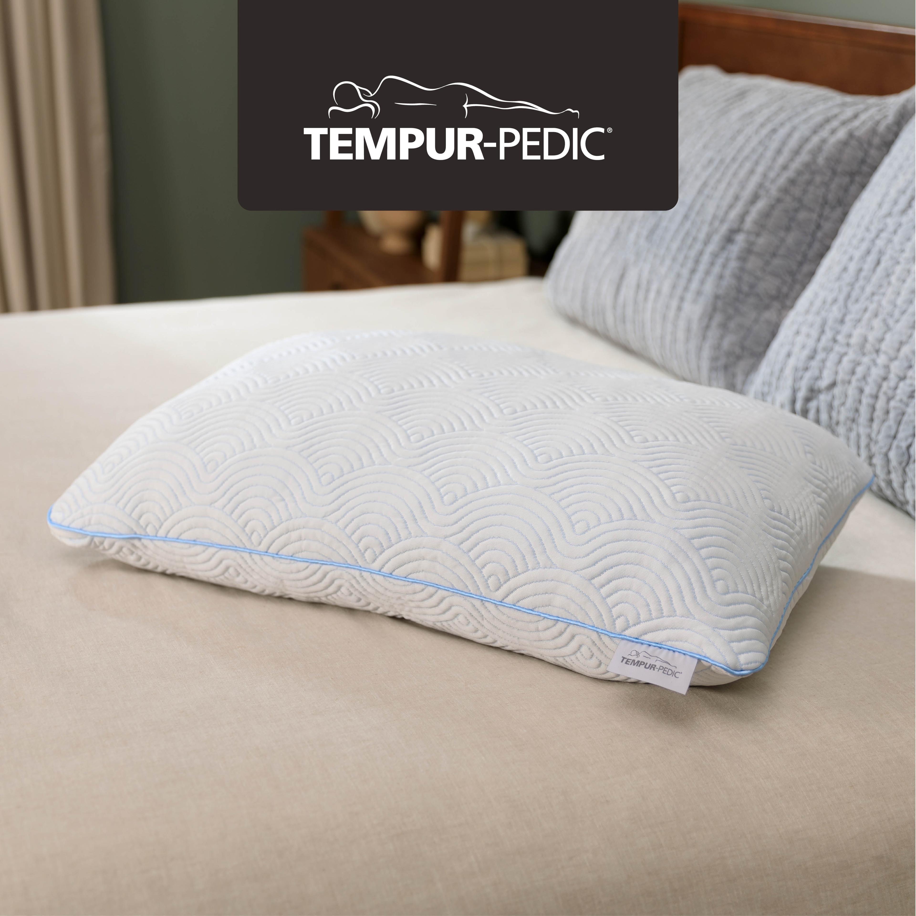 Tempur-Pedic King Cloud Adjustable Cooling Pillow: Polyester Universal Sleeper, Soft/Medium Foam Fill, Hand Wash