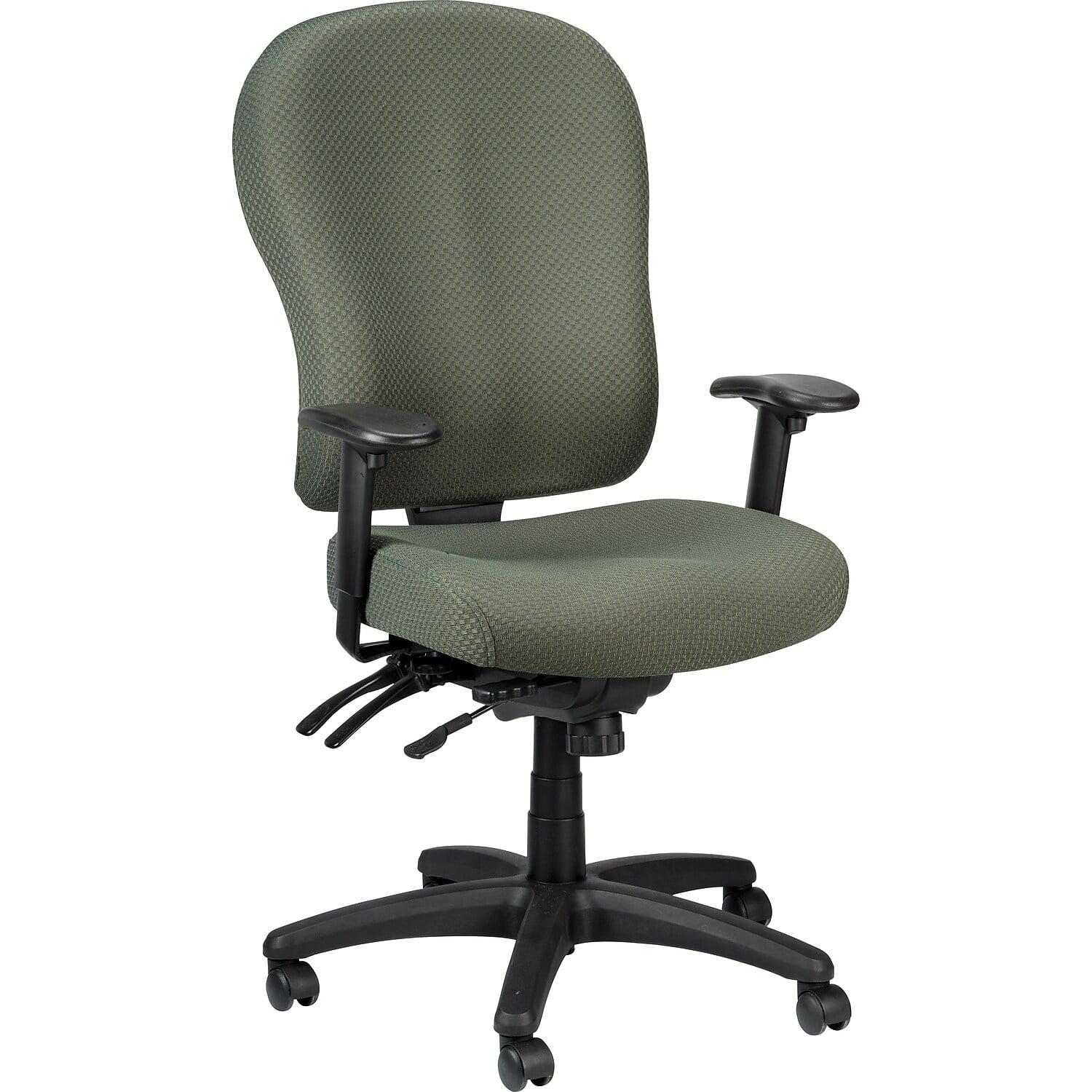 Olive Ergonomic Fabric Mid-Back Task Chair with Adjustable Arms