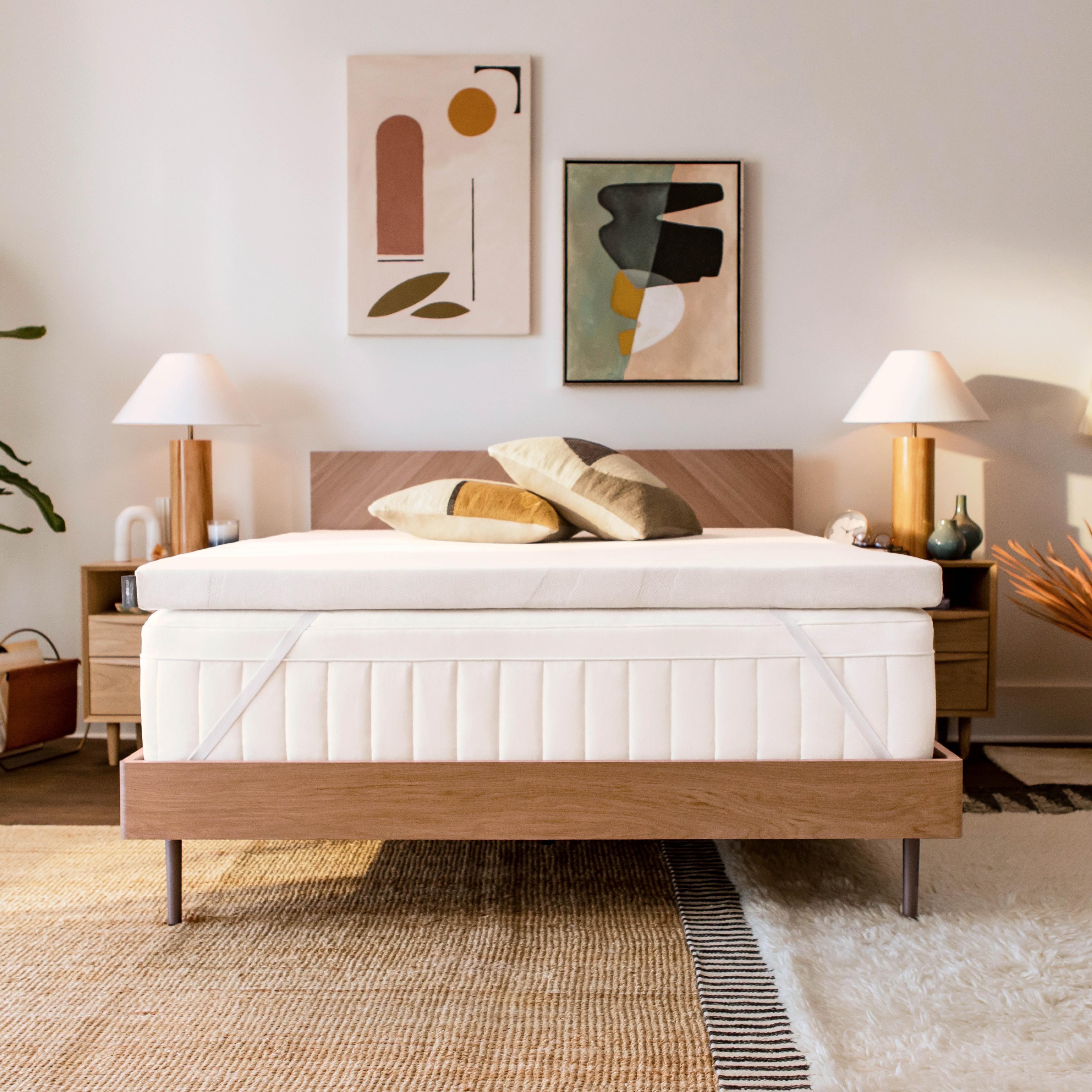 Alwyn Home 3" Memory Foam Mattress Topper, Queen,White