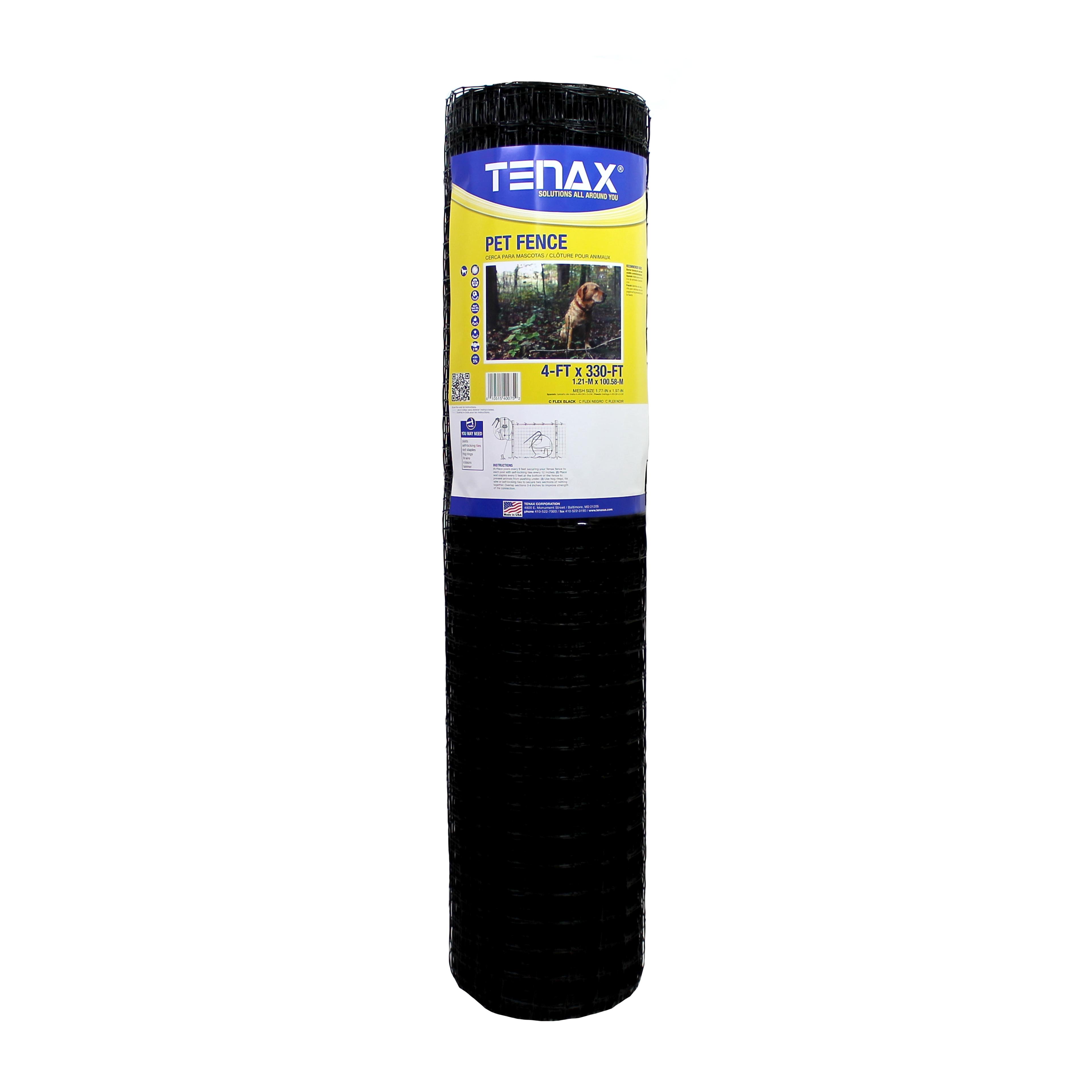 Tenax Select Pet Fence, Black, 4 X 330 Feet