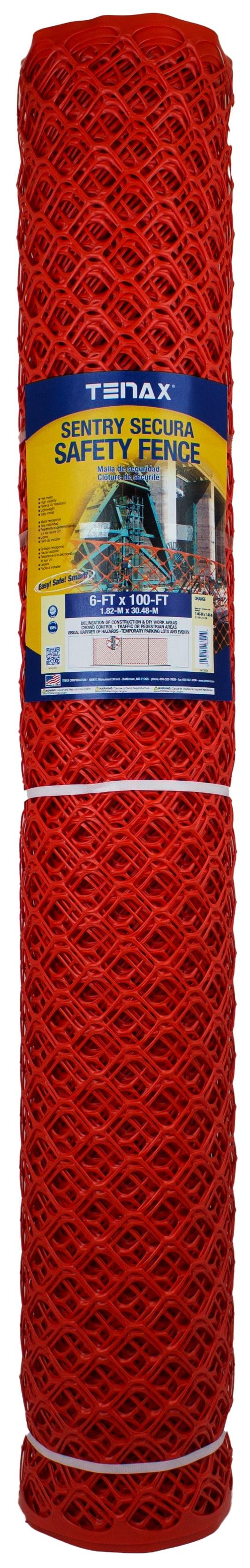 Tenax Sentry Secura 6-ft x 100-ft Orange Mesh Safety Fence