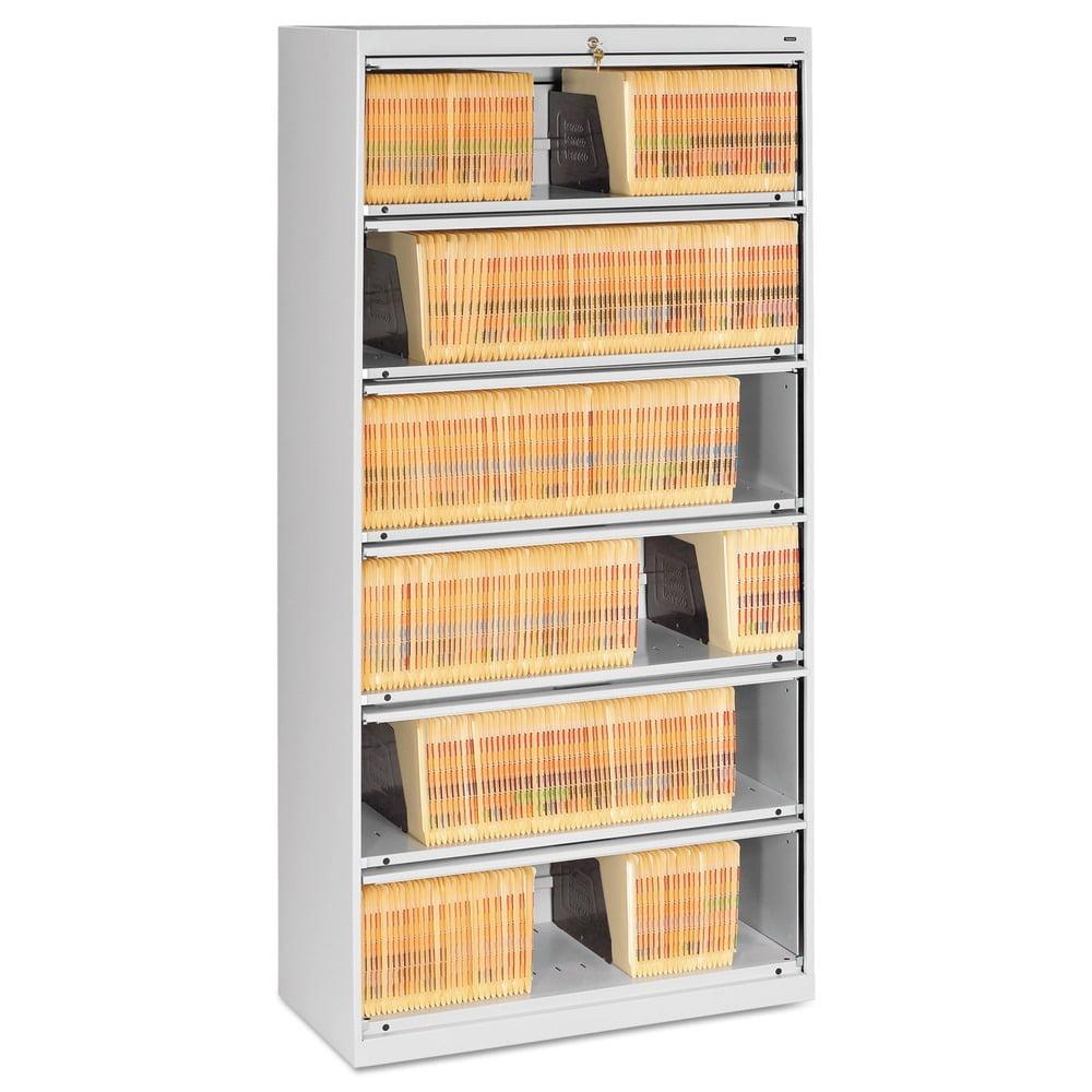 Tennsco 6 Drawers Lateral Lockable Filing Cabinet, Gray