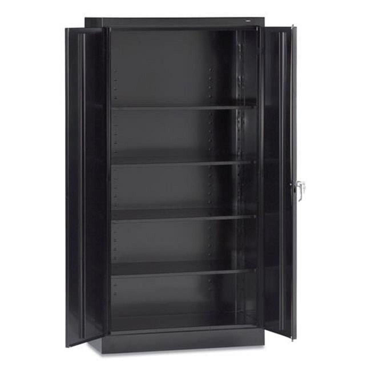 Black Steel Lockable Office Cabinet with Adjustable Shelving