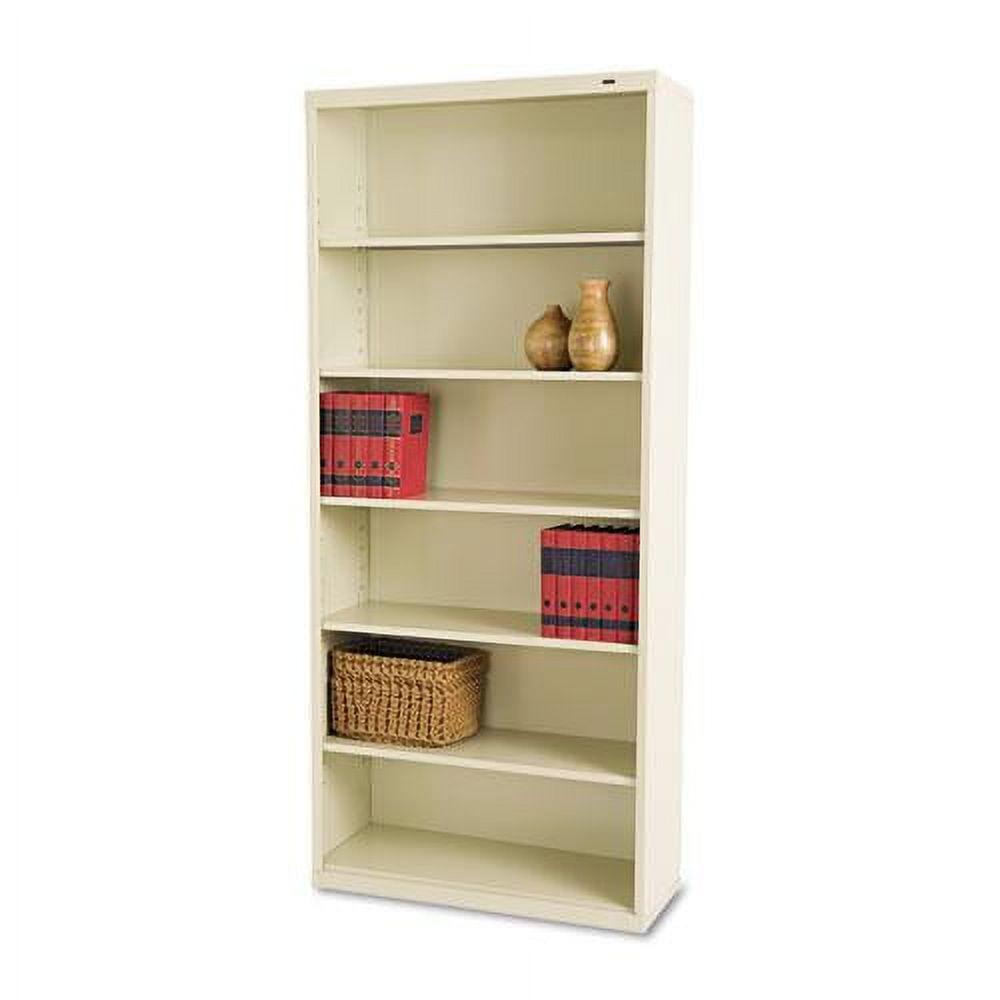 Putty Adjustable Metal Six-Shelf 78" Bookcase