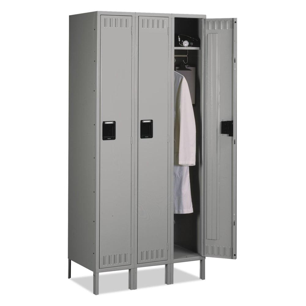 Medium Gray Steel Lockable Office Locker with Legs