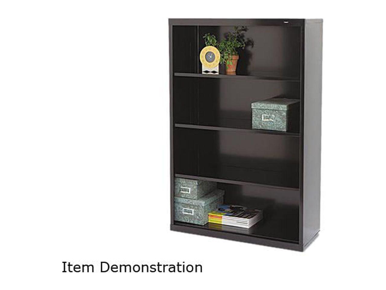 Tennsco Sturdy Black Steel 4-Shelf Adjustable Bookcase