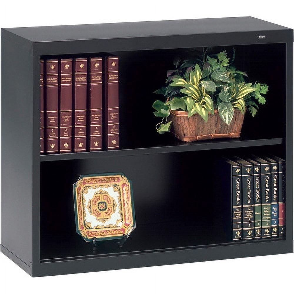 Tennsco Welded Bookcase 34.5" x 13.5" x 28" - 2 x Shelf(ves) - 240 lb Load Capacity - Black - Steel - Recycled