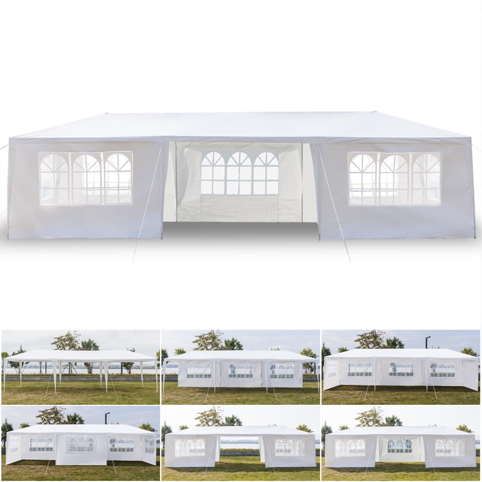 Ktaxon 10' x 30' Canopy Party Outdoor Wedding Tent Gazebo 7 Walls Pavilion White