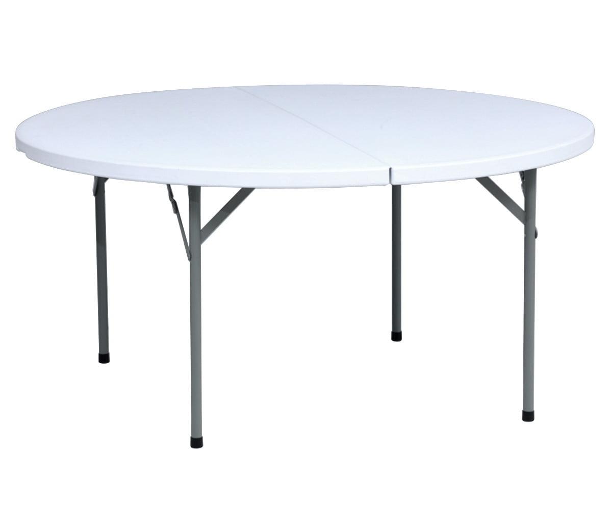 Norwood Commercial Furniture Round Blow-Molded Plastic Indoor/Outdoor Folding Training Table