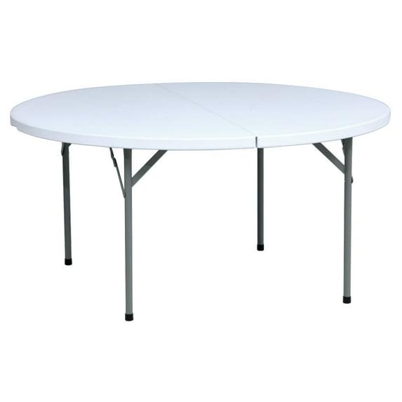 Norwood Commercial Furniture Round Blow-Molded Plastic Indoor/Outdoor Folding Training Table
