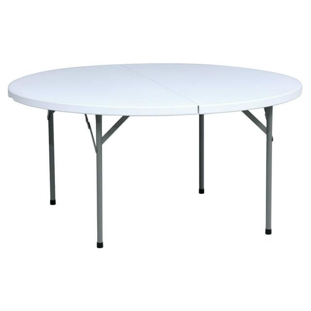 Norwood Commercial Furniture Round Blow-Molded Plastic Indoor/Outdoor Folding Training Table