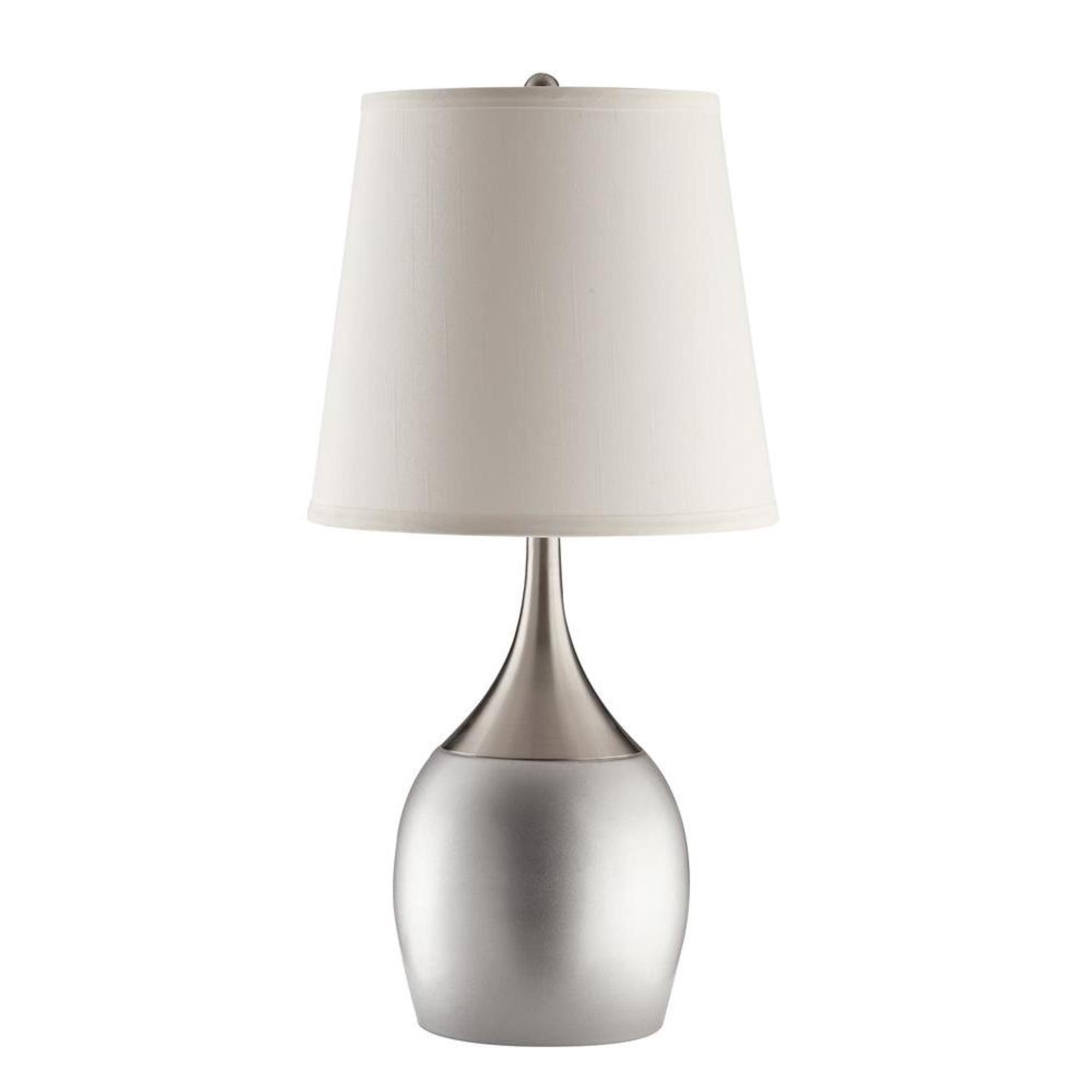 Silver Chrome Touch Table Lamp Set of 2