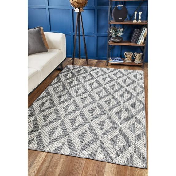 Terrace 6759 Grey Illusion Area Rug, Size - 4' x 5'9"