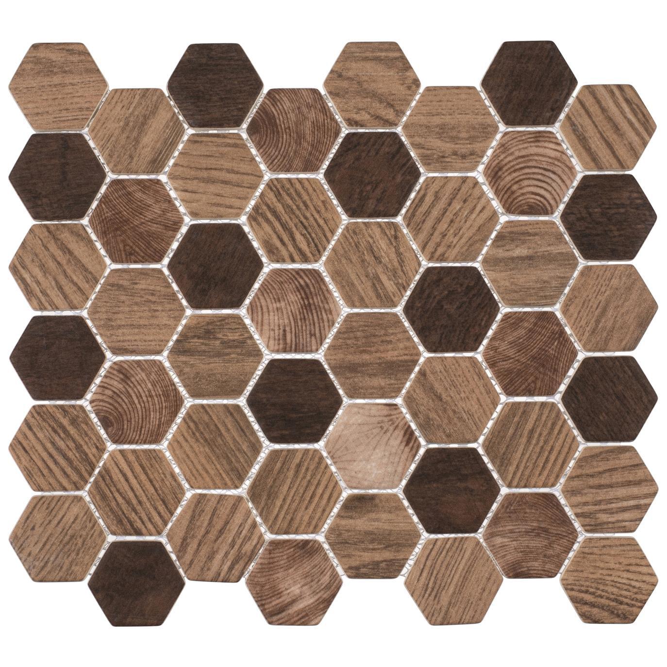 Terrain 2'' Hex Glass Mosaic Kitchen Backsplash, Bathroom, Shower, Wall and Floor Tile