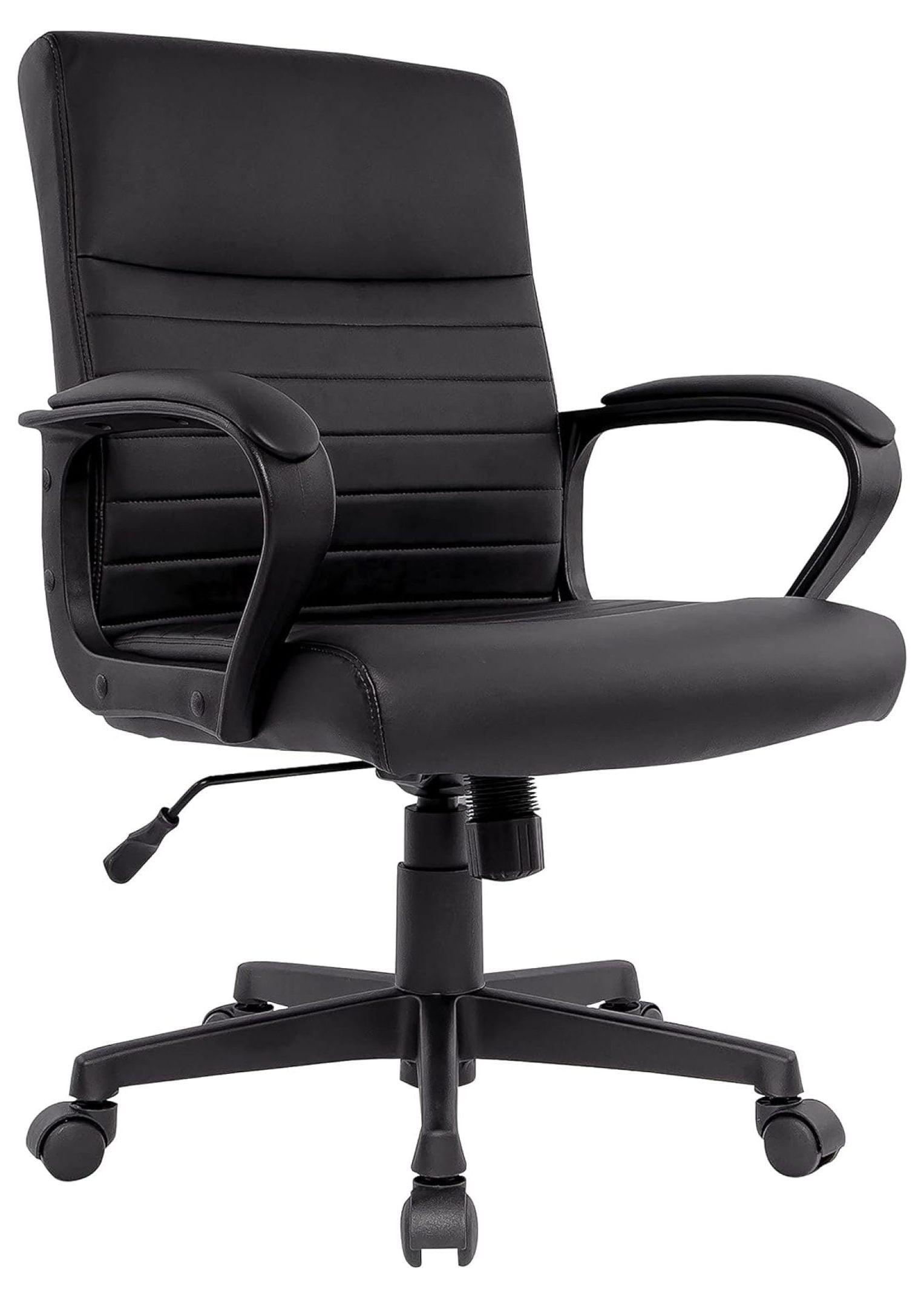 Tervina Executive Black Luxura Faux Leather Swivel Chair