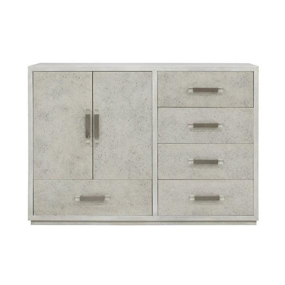 Pulaski Furniture Stone-Textured 5 Drawer Accent Cabinet with Doors