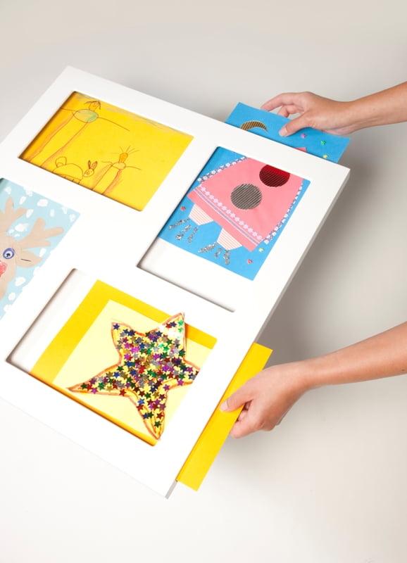 The Articulate Gallery 9x12 Quadruple Children's Art Frame, White