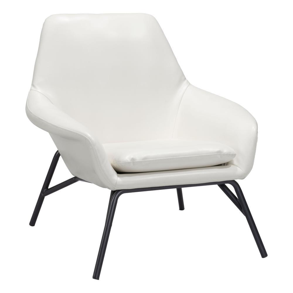 Belen Kox Contemporary White Faux Leather Accent Chair