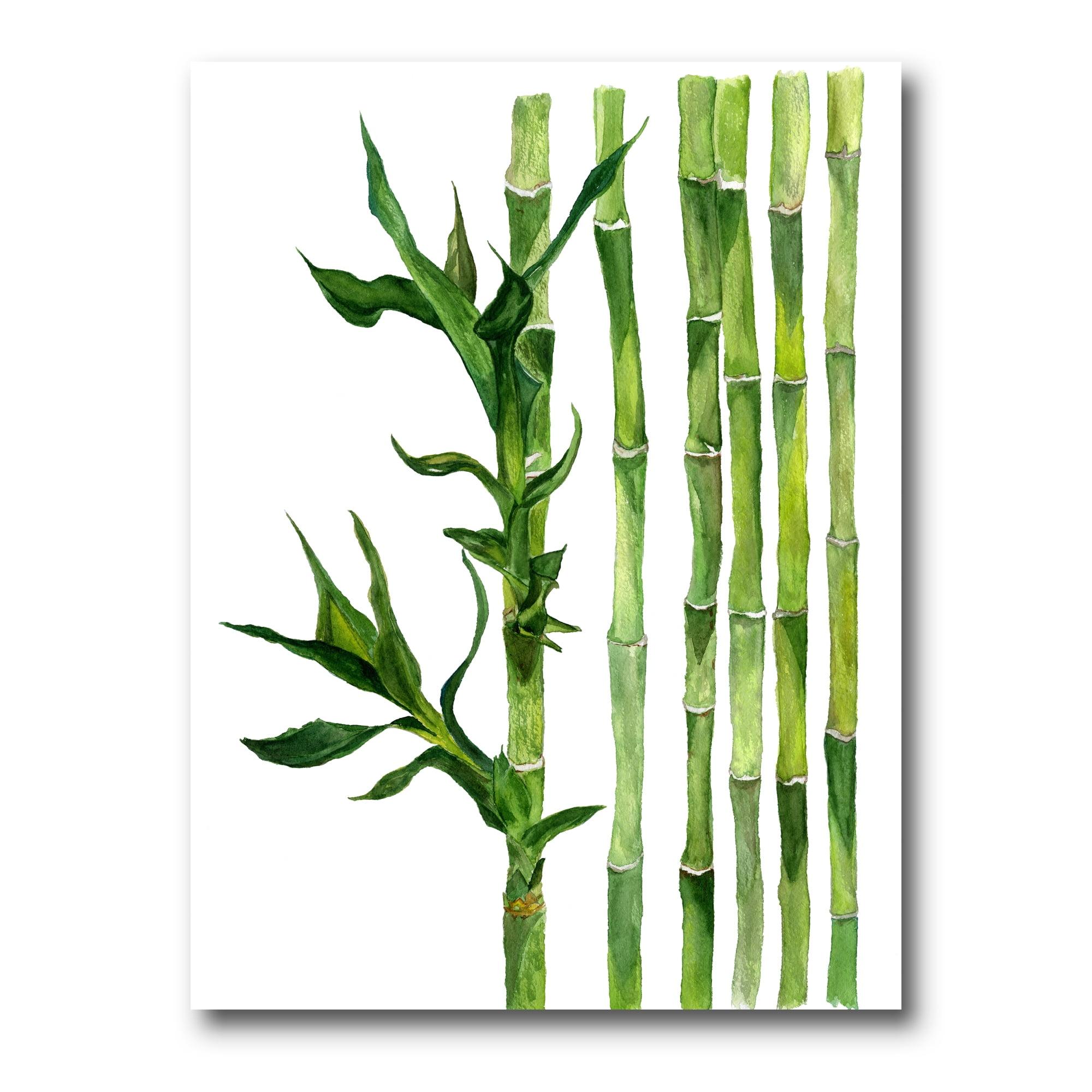The Forest of Bamboo Branches III 8 in x 12 in Painting Canvas Art Print, by Designart