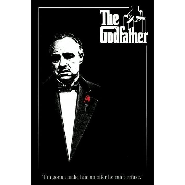 The Godfather - Movie Poster (VIto Corleone - Red Rose) (Size: 24" X 36")