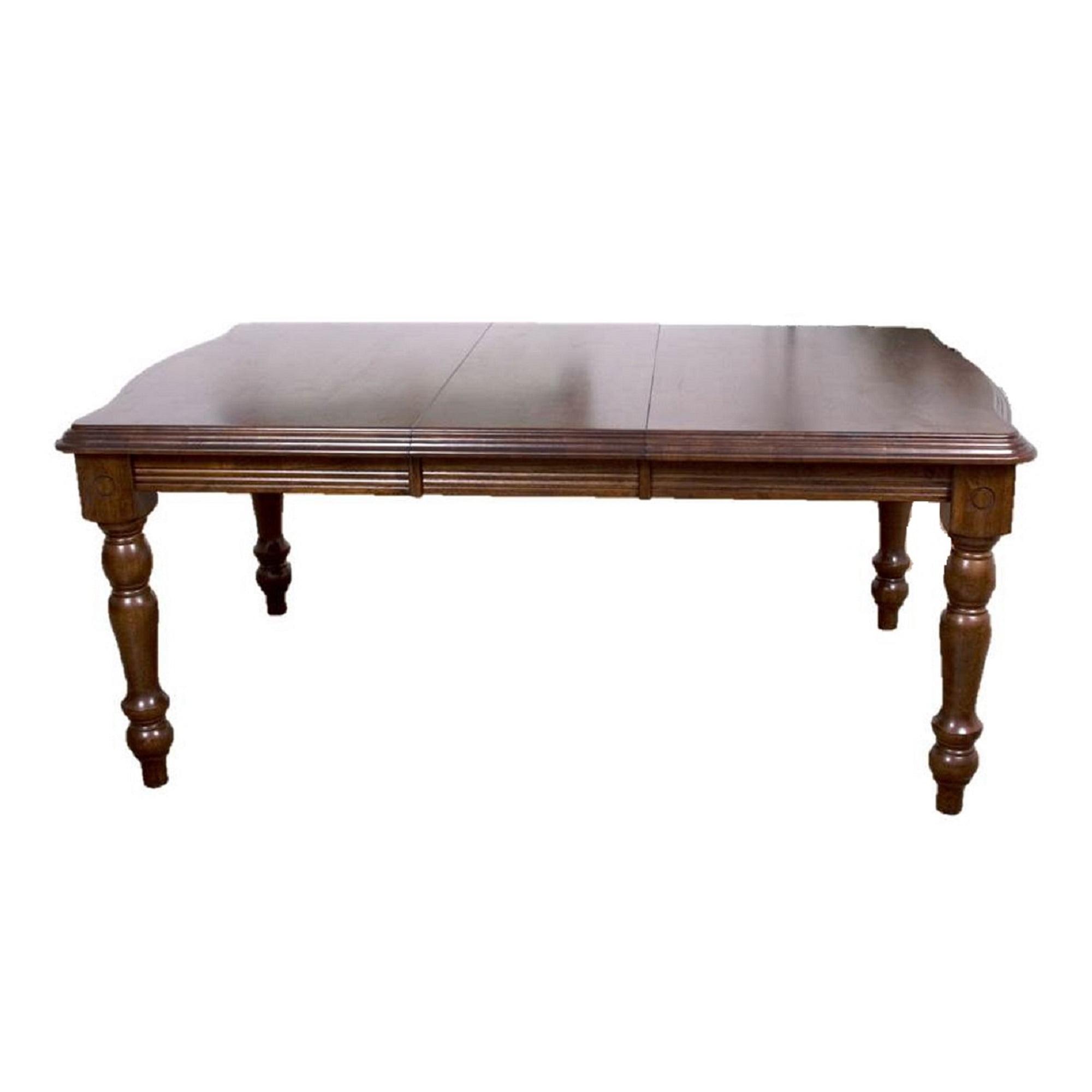 The Hamptons Collection 56” Chestnut Solid Handcrafted Hardwood Large Rectangular Extendable Dining