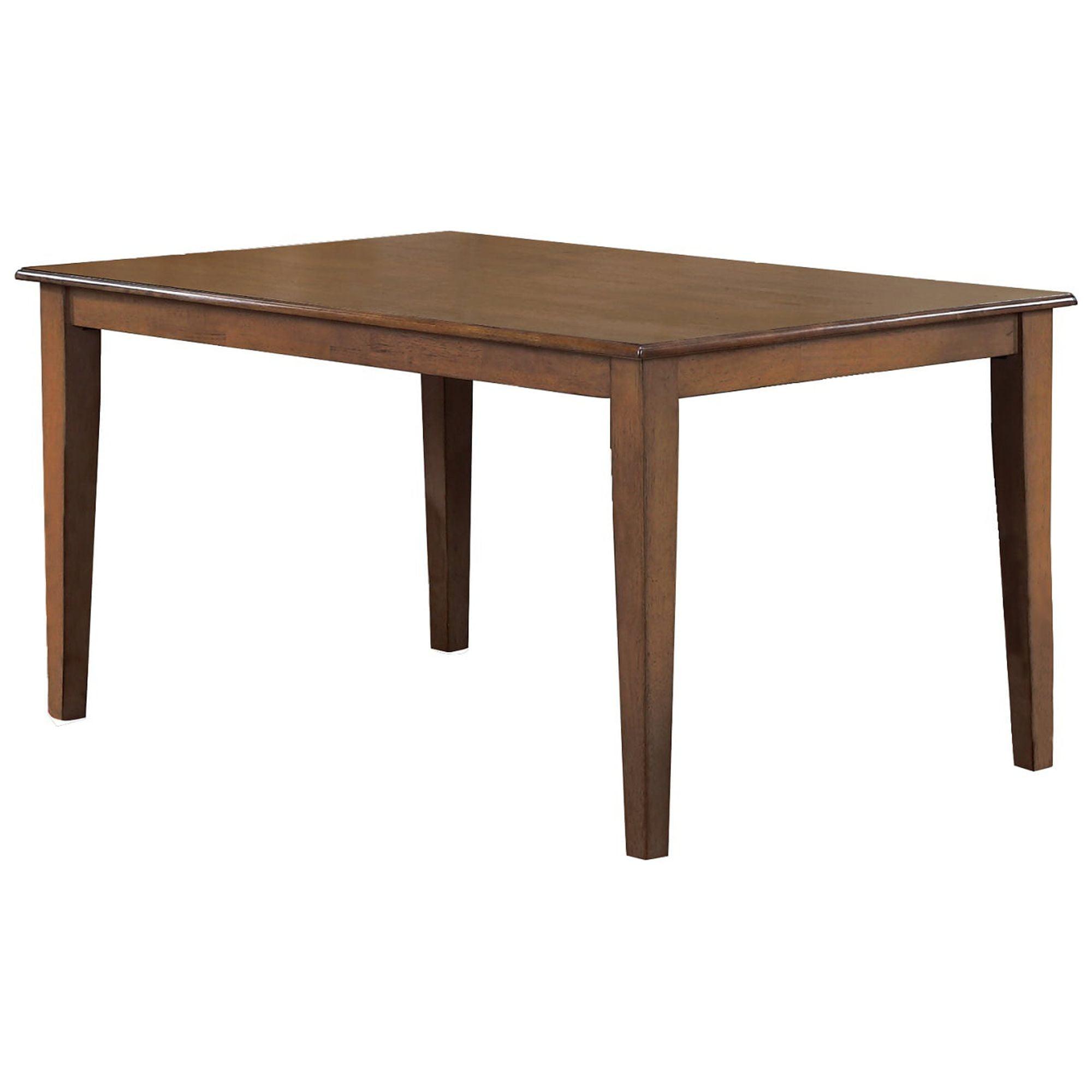 Amish Brown 60'' Rectangular Rubberwood Dining Table