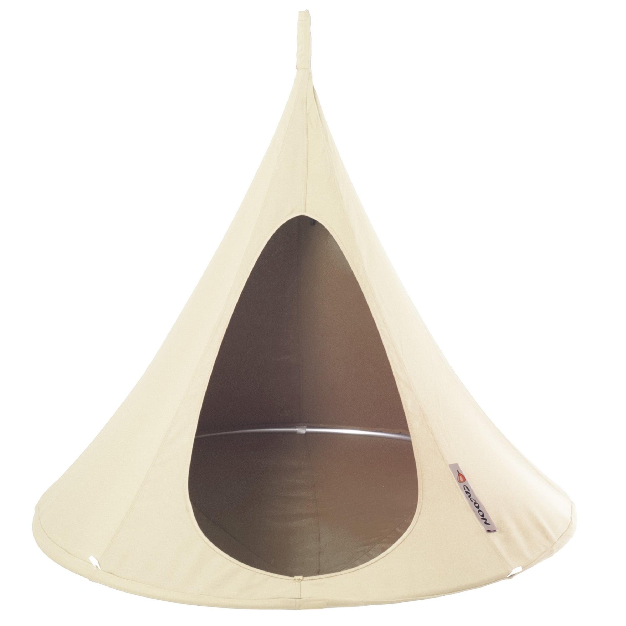 The Hamptons Collection 60” White Heavy Duty Hanging Cacoon Chair with Hanging Hardware