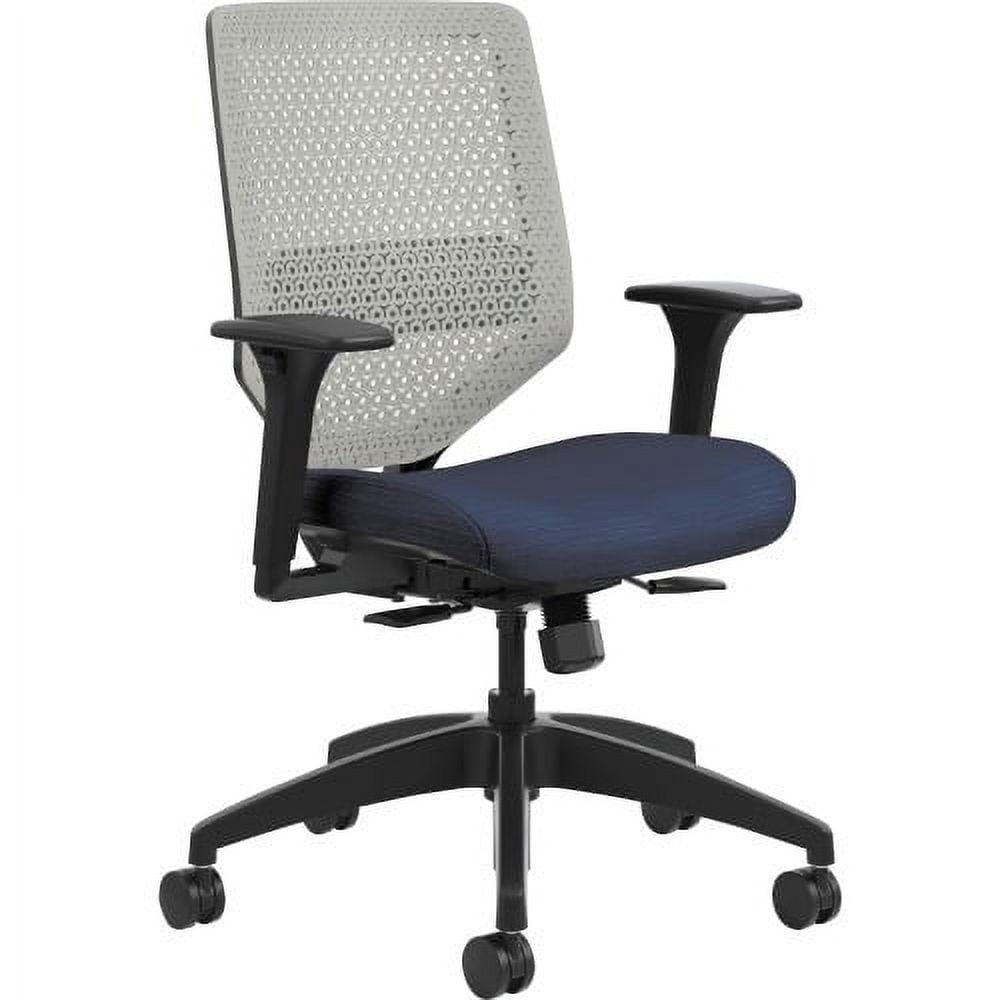 Midnight Mesh Mid-Back Task Chair with Titanium Adjustable Arms