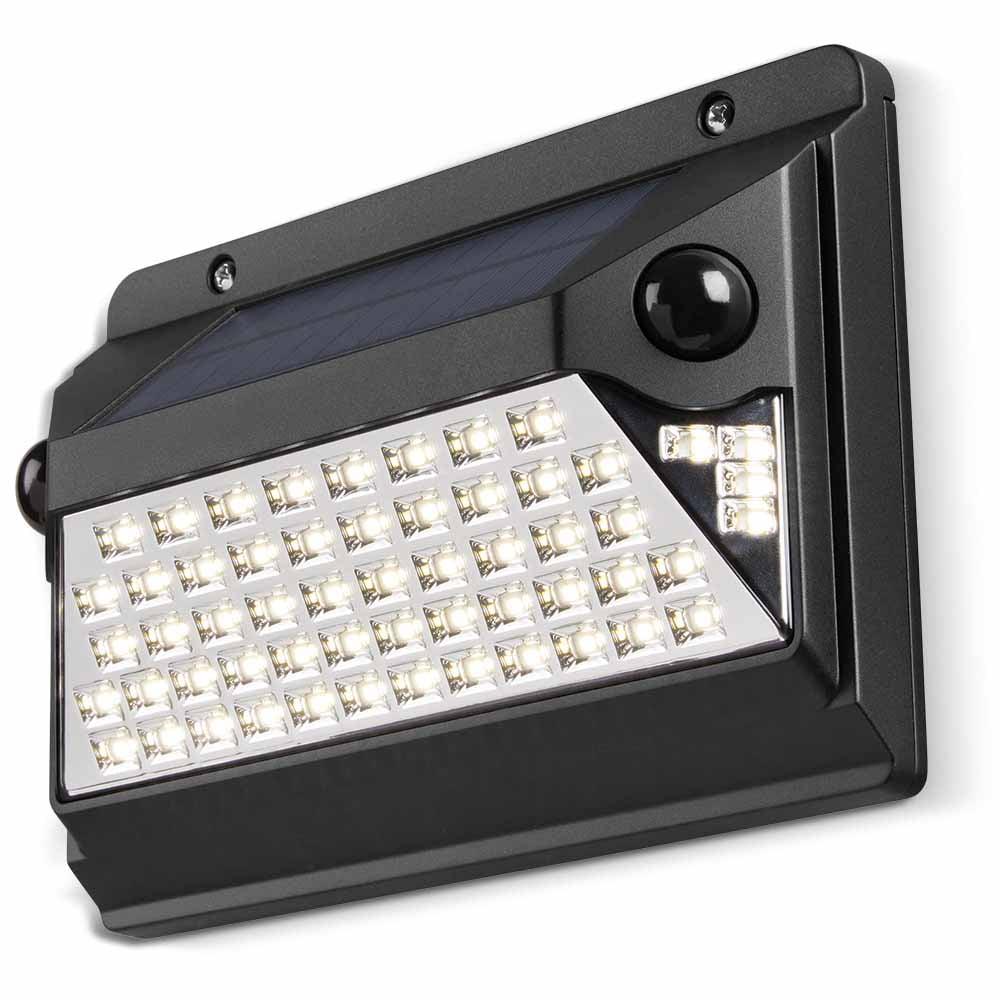 Black Solar Powered Motion Sensor LED Security Light