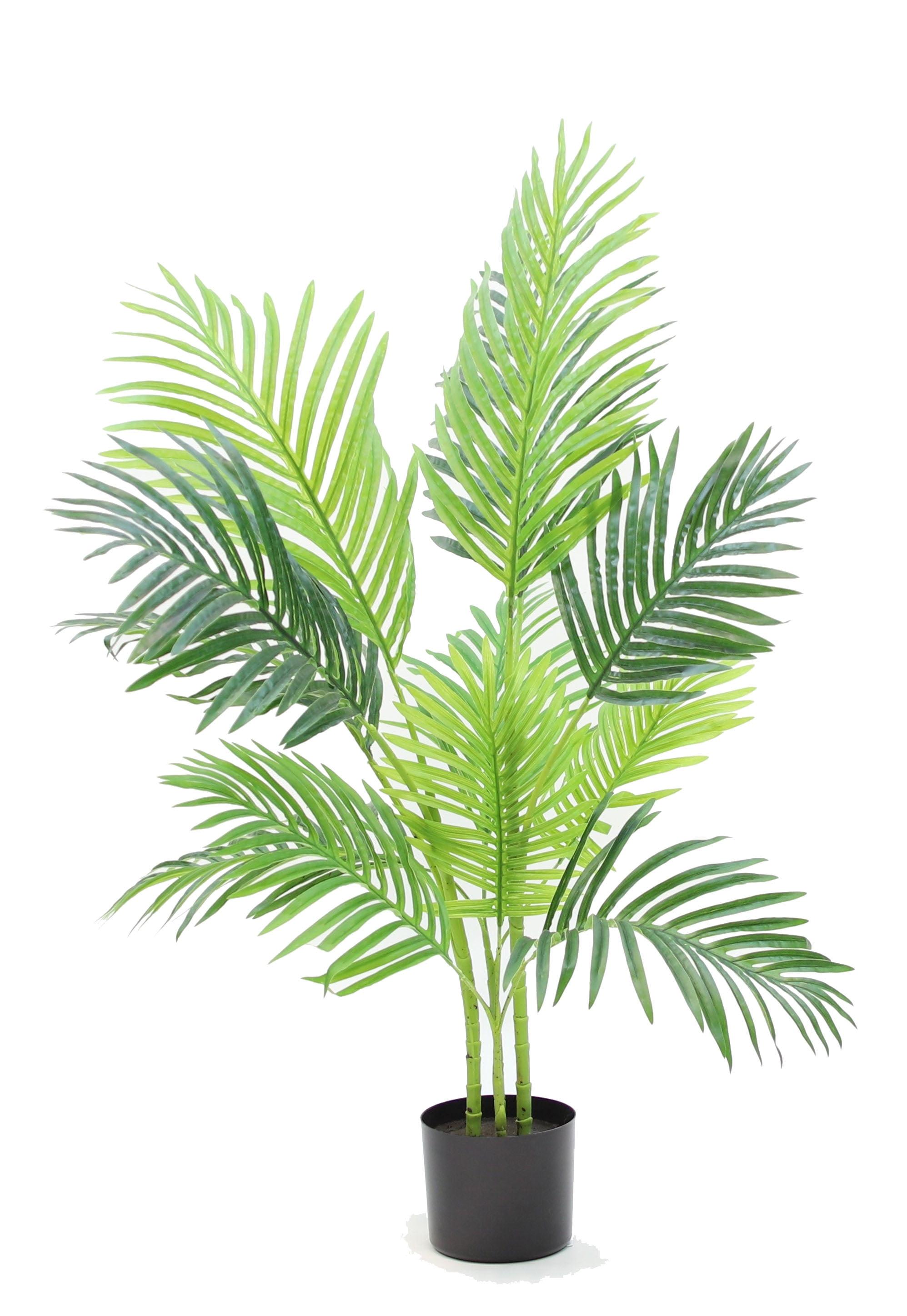 Elegant 42" Silk Areca Palm Tree in Minimalist Black Pot