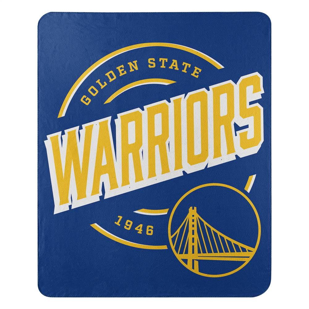 Golden State Warriors Blue and Yellow Fleece Throw Blanket