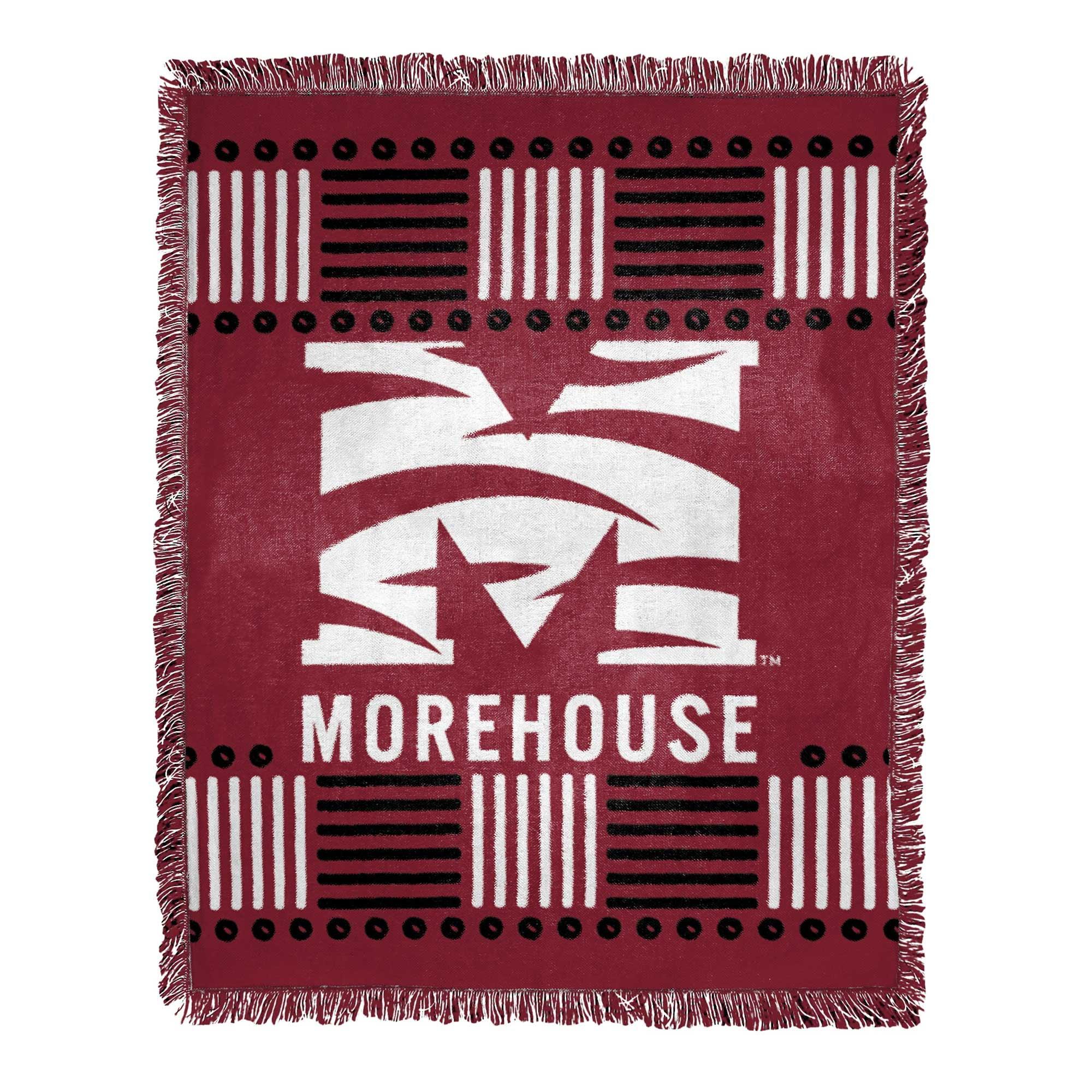 Northwest NCAA Morehouse Homage Jacquard Throw Blanket, College Sports Decor, 46x60 Inches