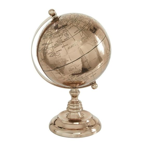Novogratz Aluminum Metal Educational/Geographic Earth Rose Gold Globe