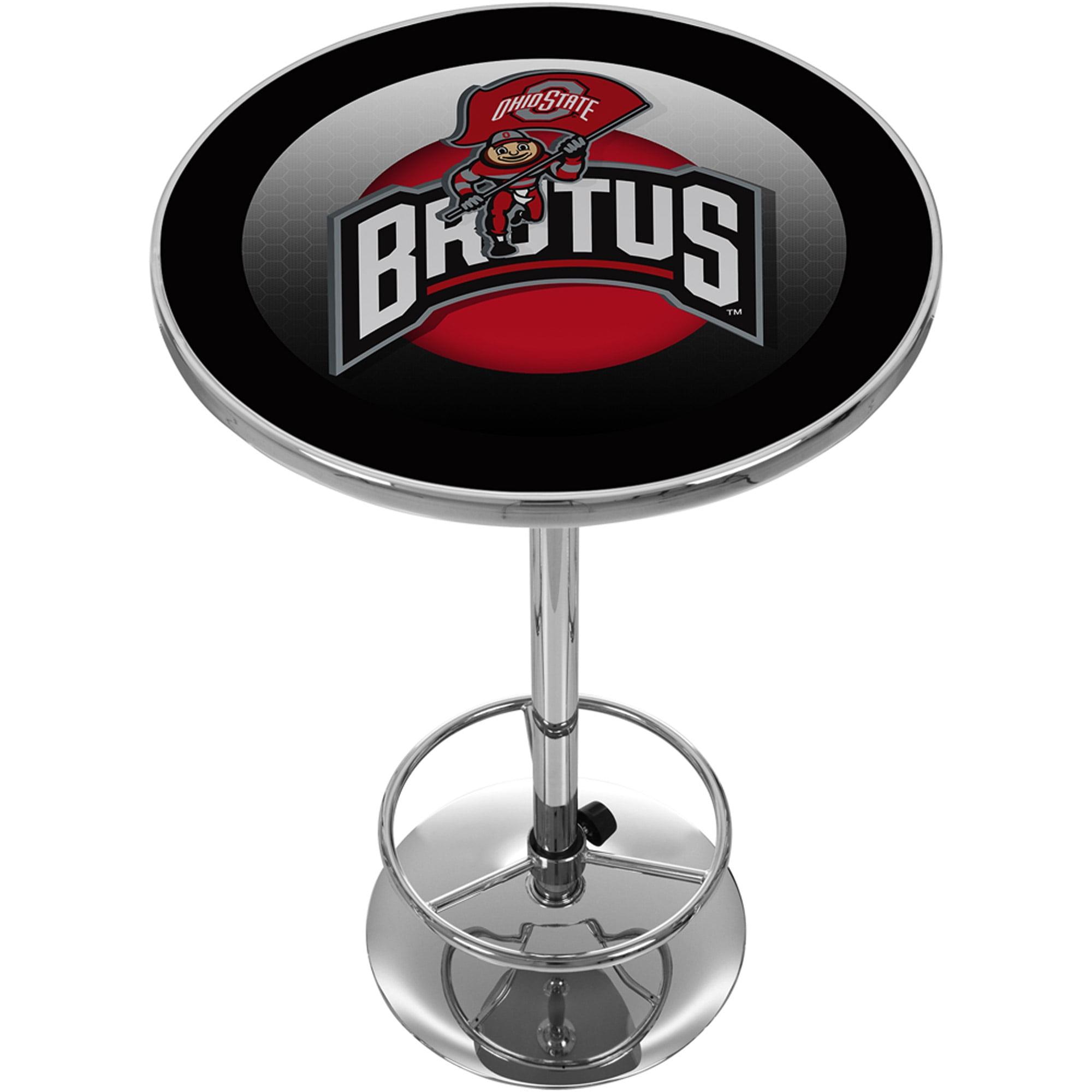 Ohio State Rushing Brutus 42" Round Wood & Metal Pub Table