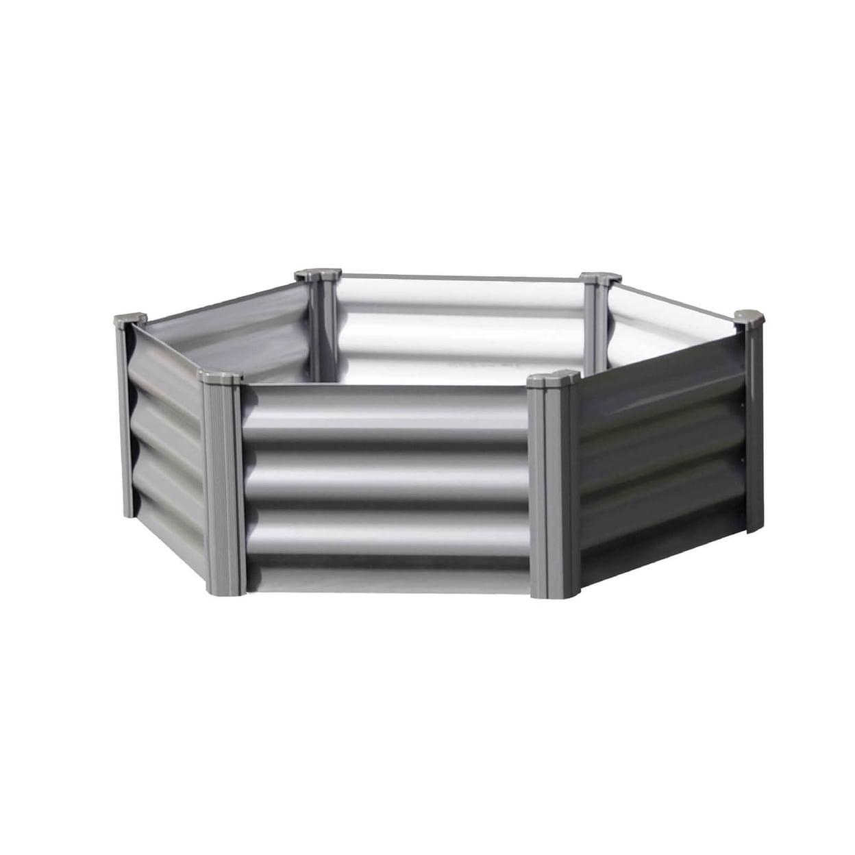 The Organic Garden Co Hakea 3.28' x 3.28' Metal Hex Garden Bed