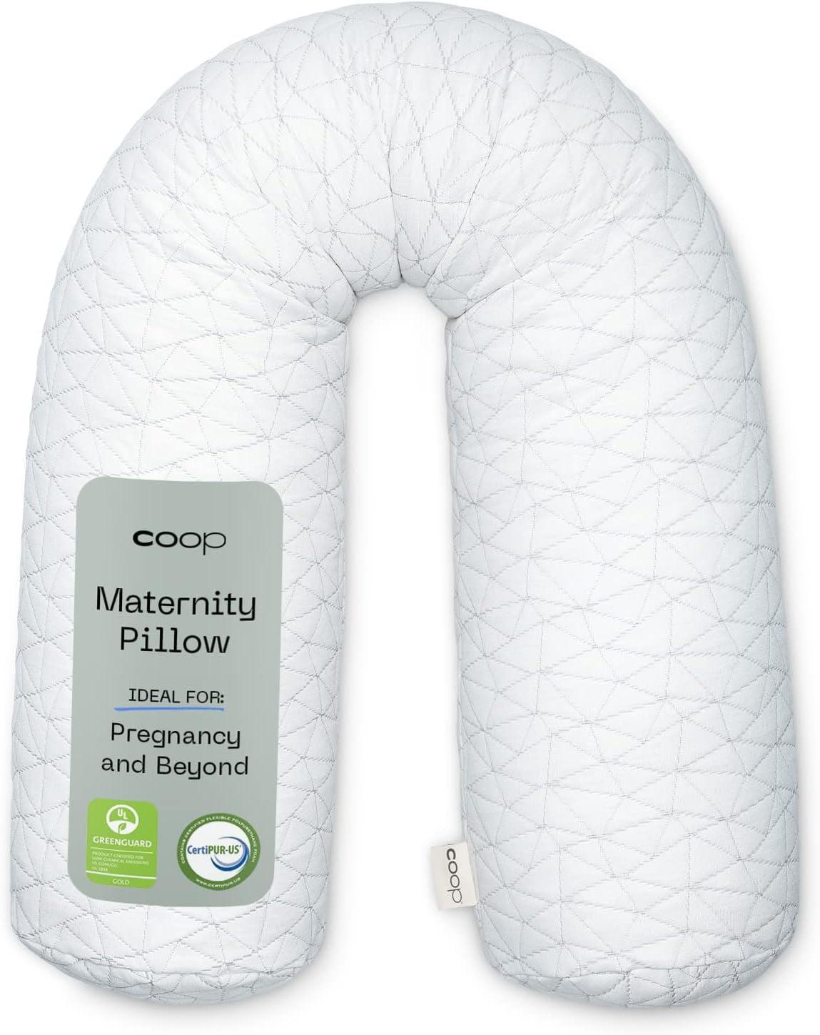 Coop Home Goods Maternity Pillow - Memory Foam Body Pillow for Pregnancy, Side Sleeper Body Pillow, Full Body Pillow for Sleeping (White)