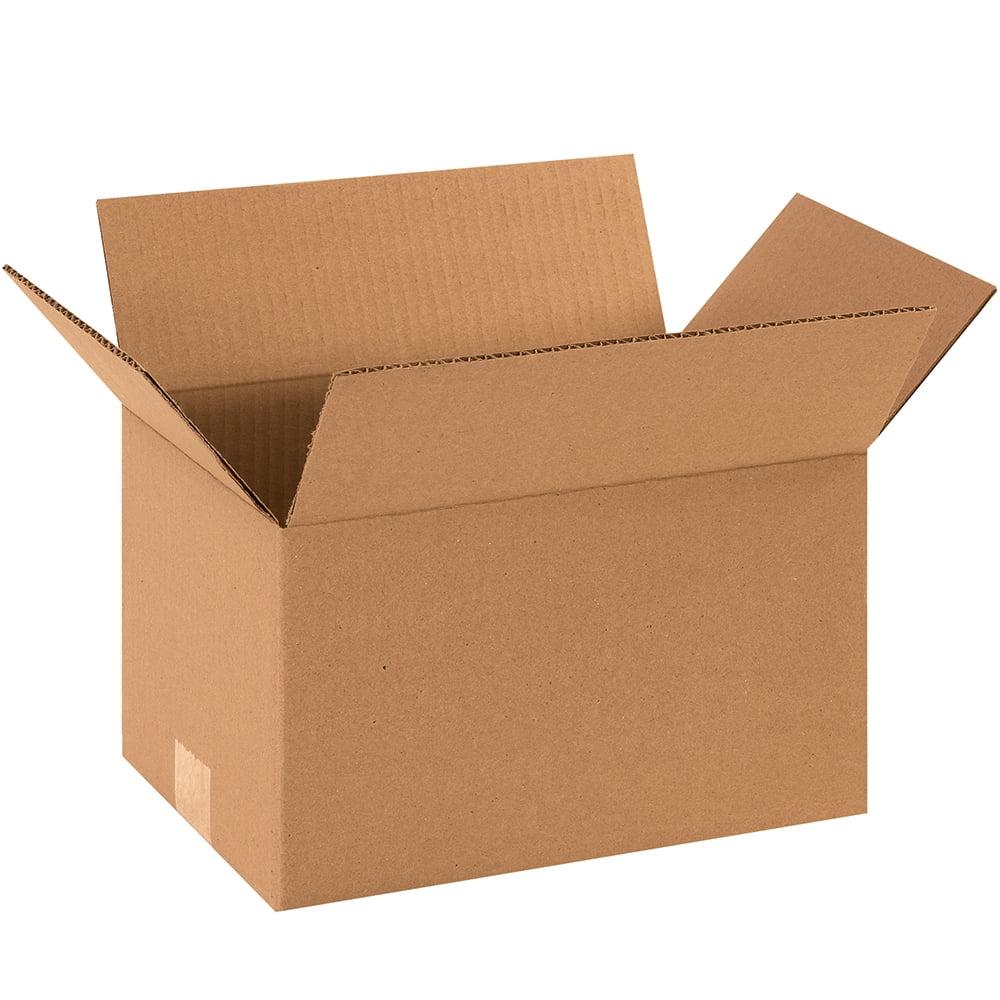 Eco-Friendly Kraft Corrugated Storage Boxes 12"x8"x7" - Pack of 25